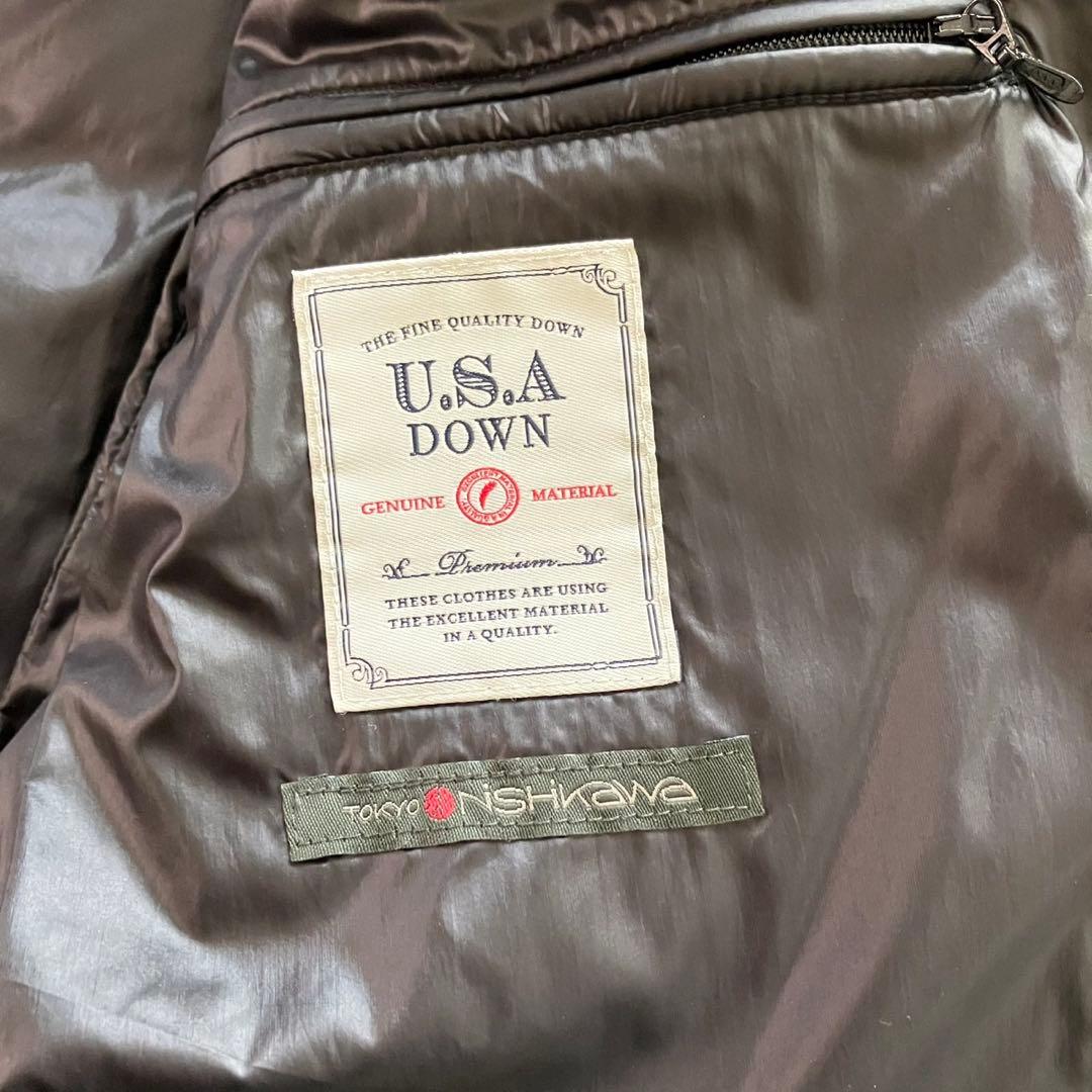 nano universe☓西川ダウン ダウンジャケット ブラック Sサイズ