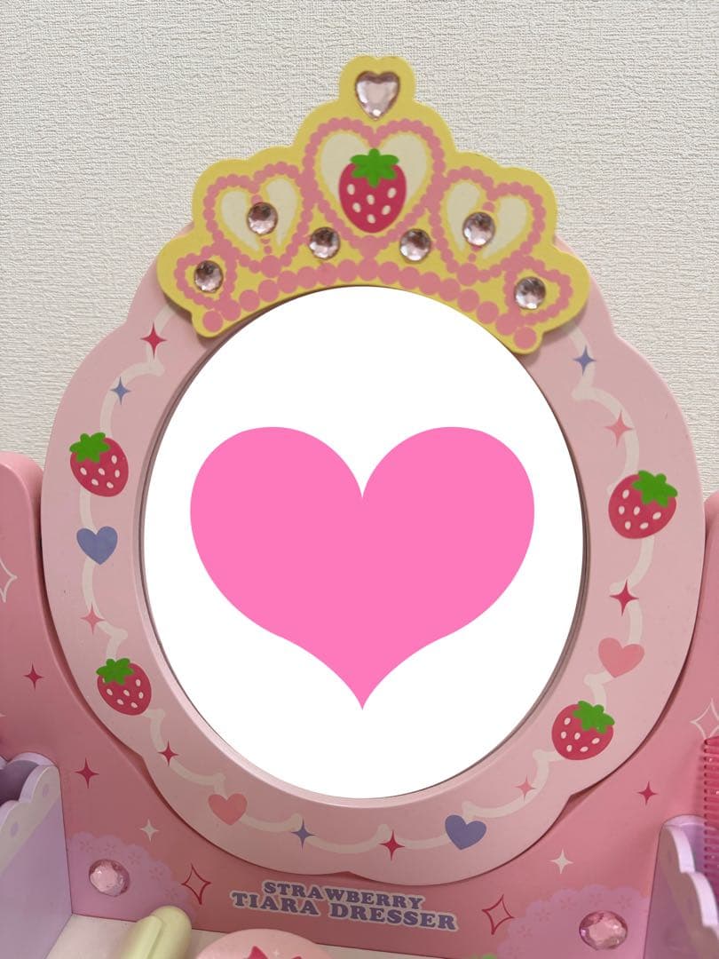 マザーガーデン　野いちごティアラドレッサー　木製　ドレッサー　パープル　ピンク