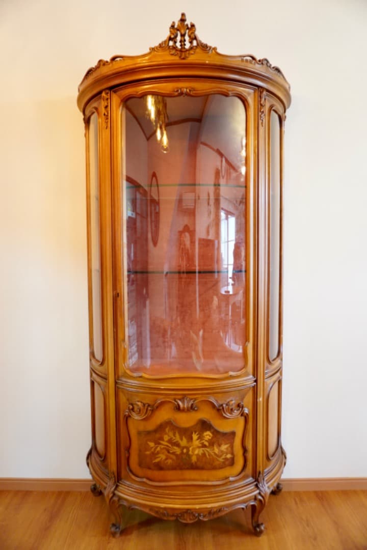 ケ*ー様 イタリア アンティーク 高級輸入家具 ガラスキャビネット