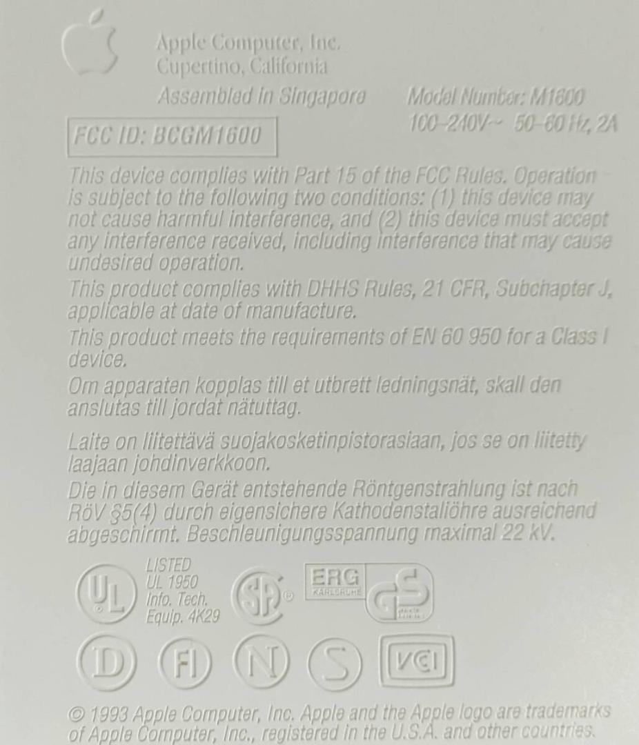apple macintosh Color Classic M1600 現状品②