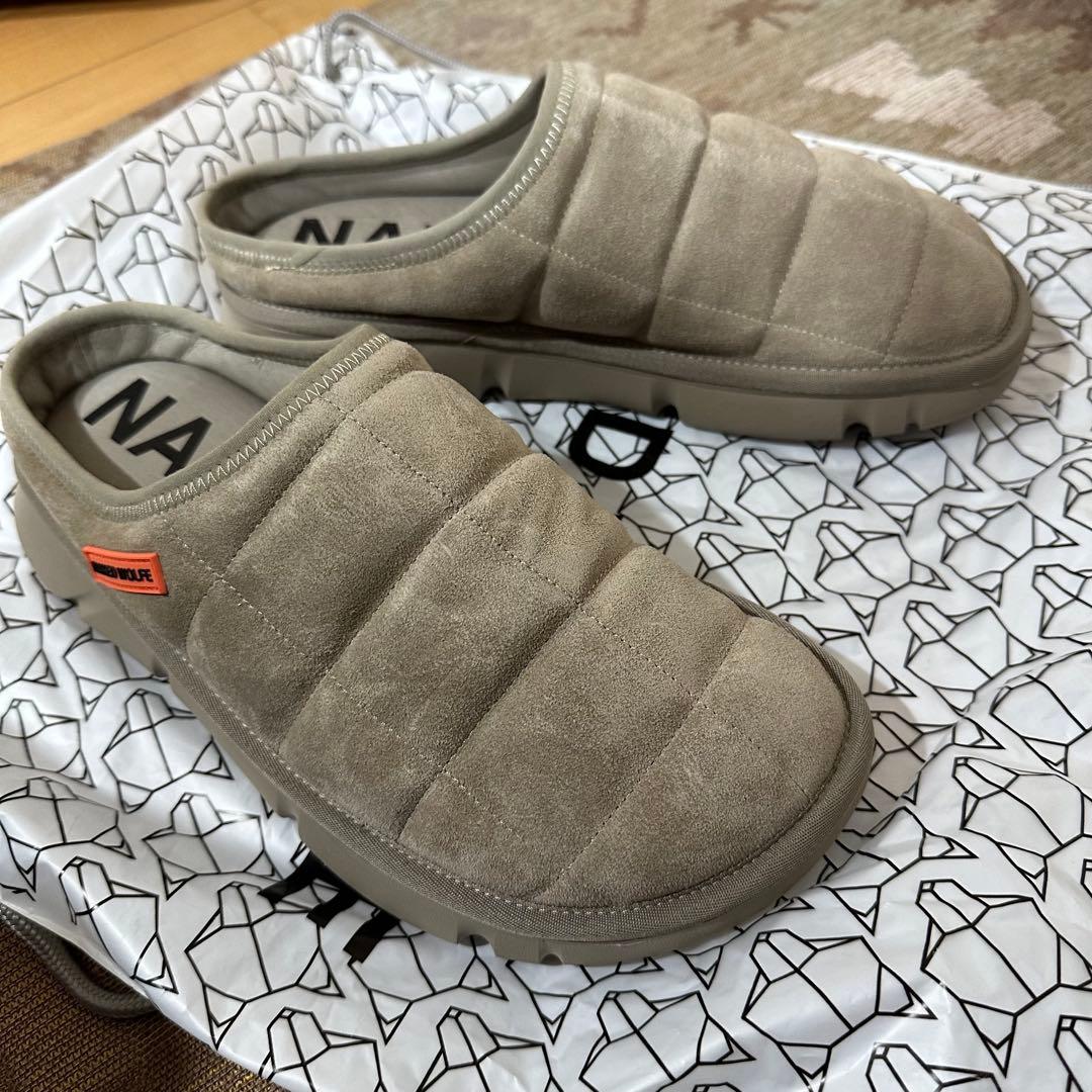 【EU40・他サイズ有】NAKED WOLFE 厚底サボサンダル 本革スエード