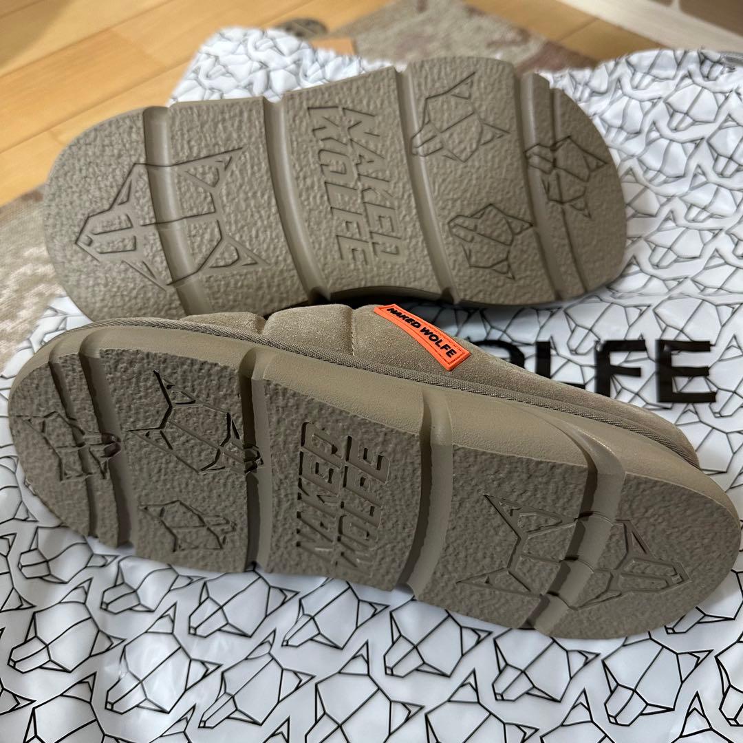 【EU40・他サイズ有】NAKED WOLFE 厚底サボサンダル 本革スエード