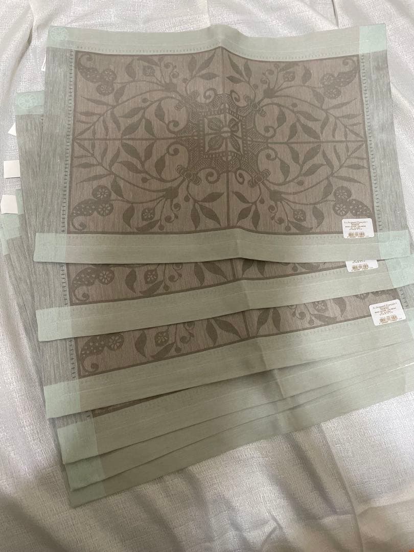 新品未使用！ルジャカールフランセ麻テーブルランナーランチョン6枚セットフランス製