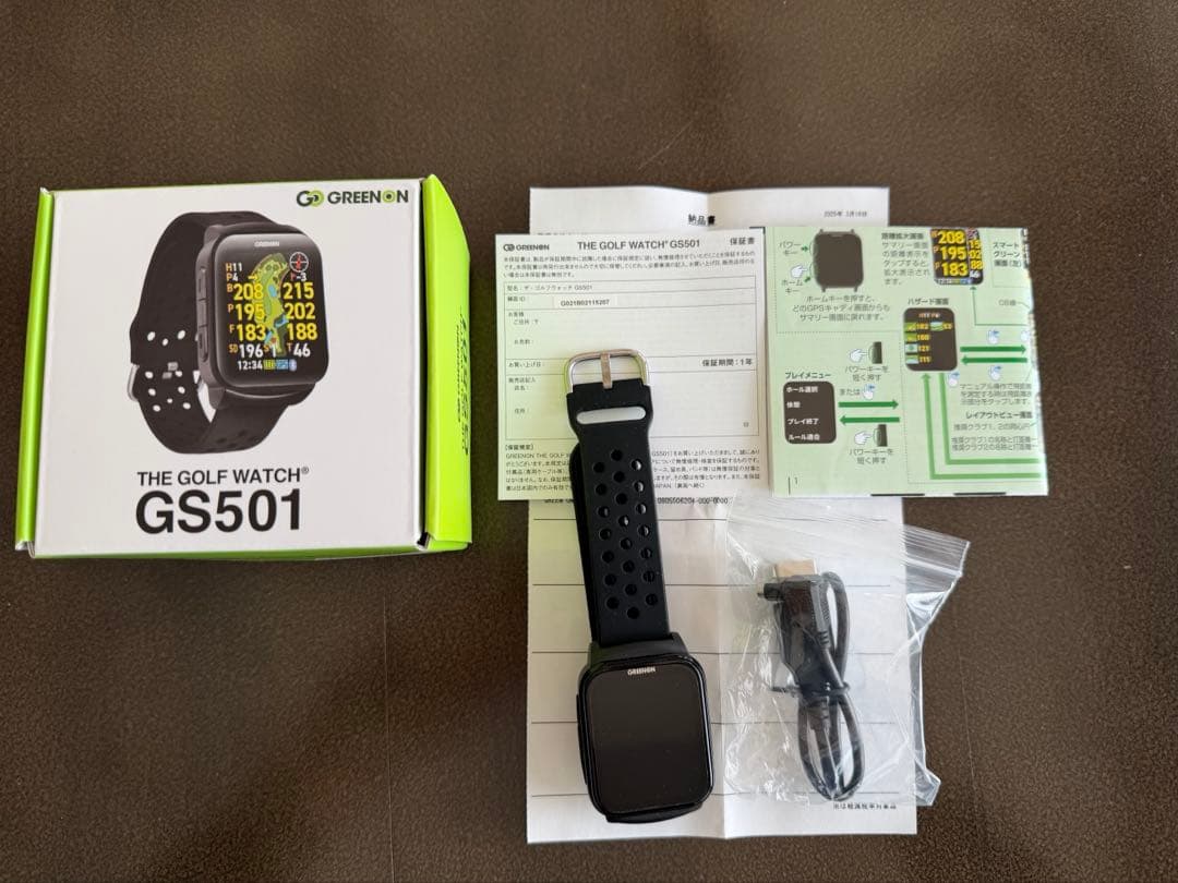 むら　GREENON スマートウォッチ GS501 黒