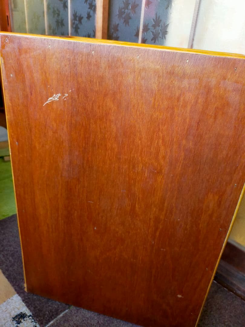 籐ラタン　キャビネットアンティーク　ガラス扉付き 小型