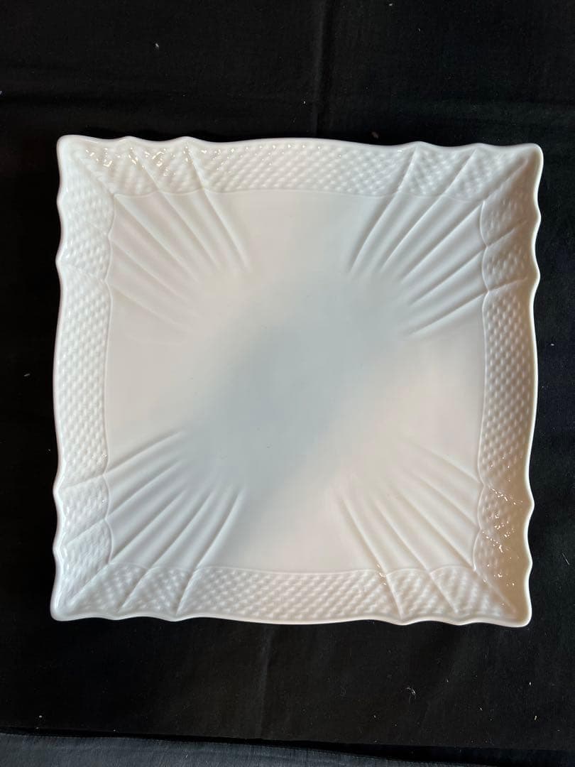 リチャードジノリ　ベッキオホワイト　スクエアプレート　27cm　①