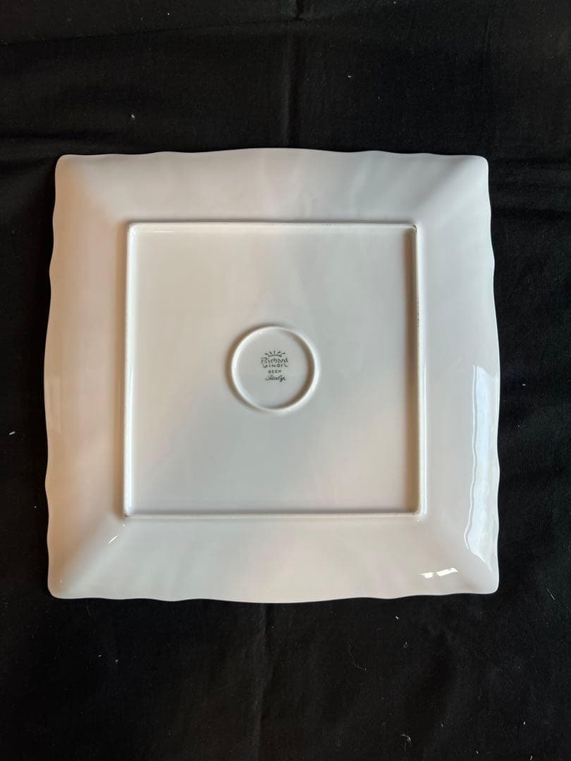 リチャードジノリ　ベッキオホワイト　スクエアプレート　27cm　①