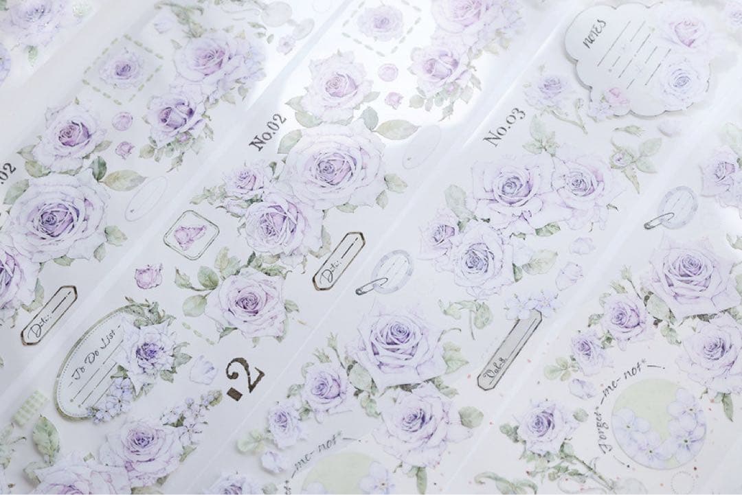 小白家文創《紫雾》海外マスキングテープ　マステ 【1812】