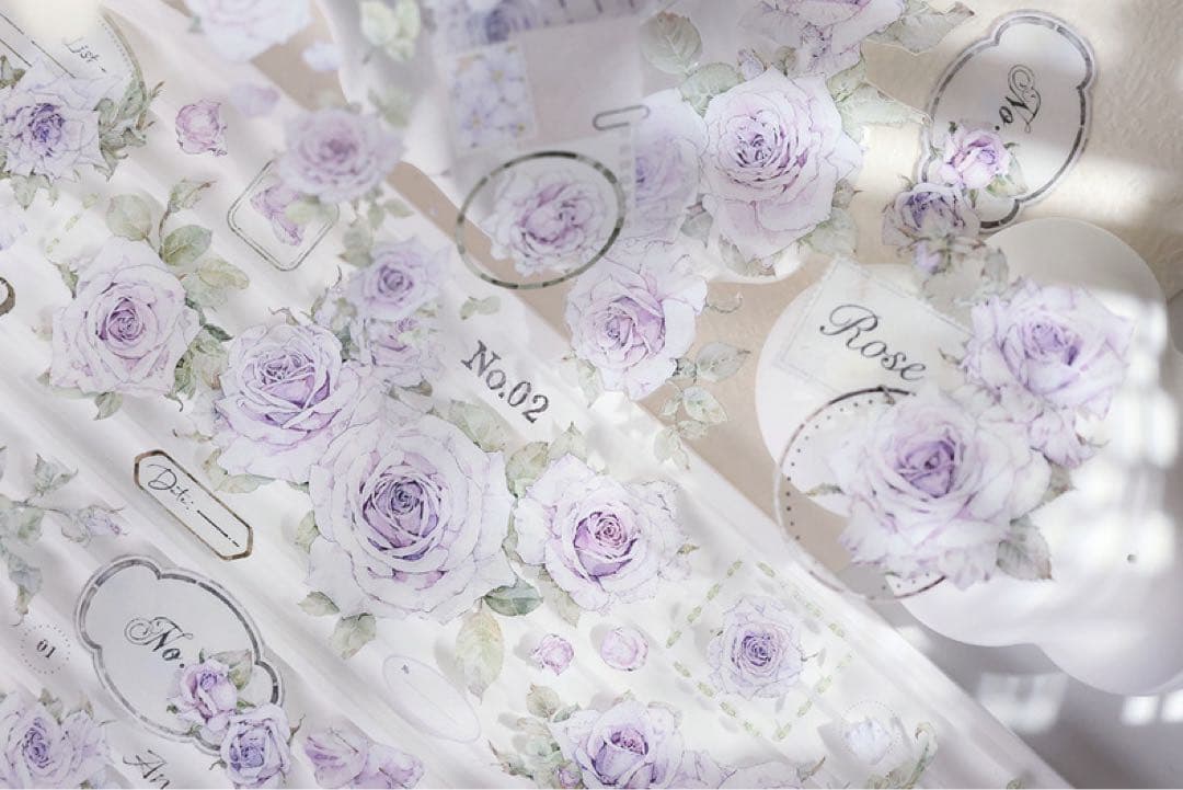 小白家文創《紫雾》海外マスキングテープ　マステ 【1812】