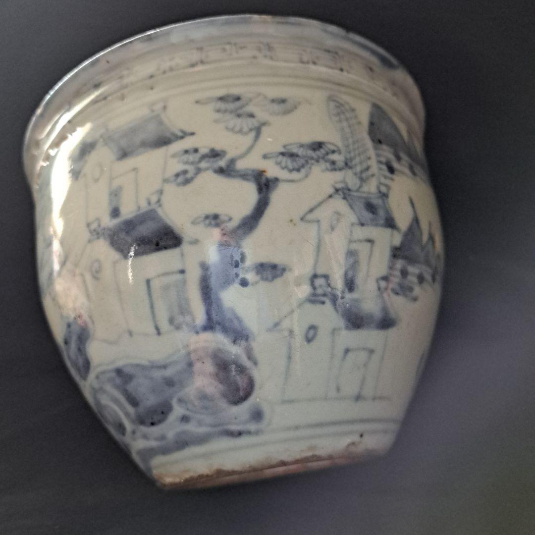 「名品！これが(江戸)初期伊万里の鉢」染付鉢(直径15cm 高さ11cm) 骨董