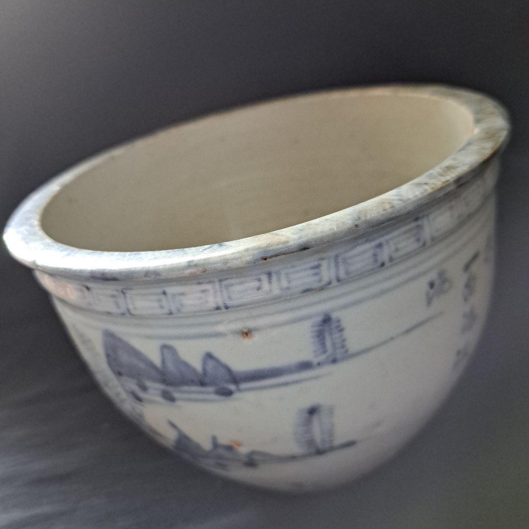 「名品！これが(江戸)初期伊万里の鉢」染付鉢(直径15cm 高さ11cm) 骨董