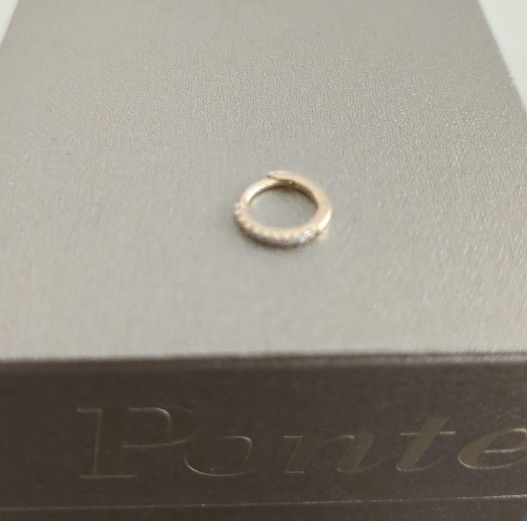 ととろ①　ポンテヴェキオ　K18YGダイヤモンドピアス