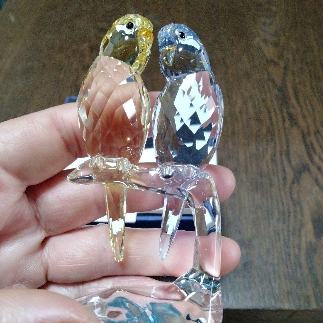 Swarovski 二羽の鳥のクリスタルフィギュア　高さ９cm