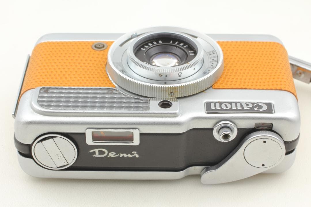 【整備済　美品】黄土色　キヤノンデミハーフフレームカメラ露出計ok＃1316