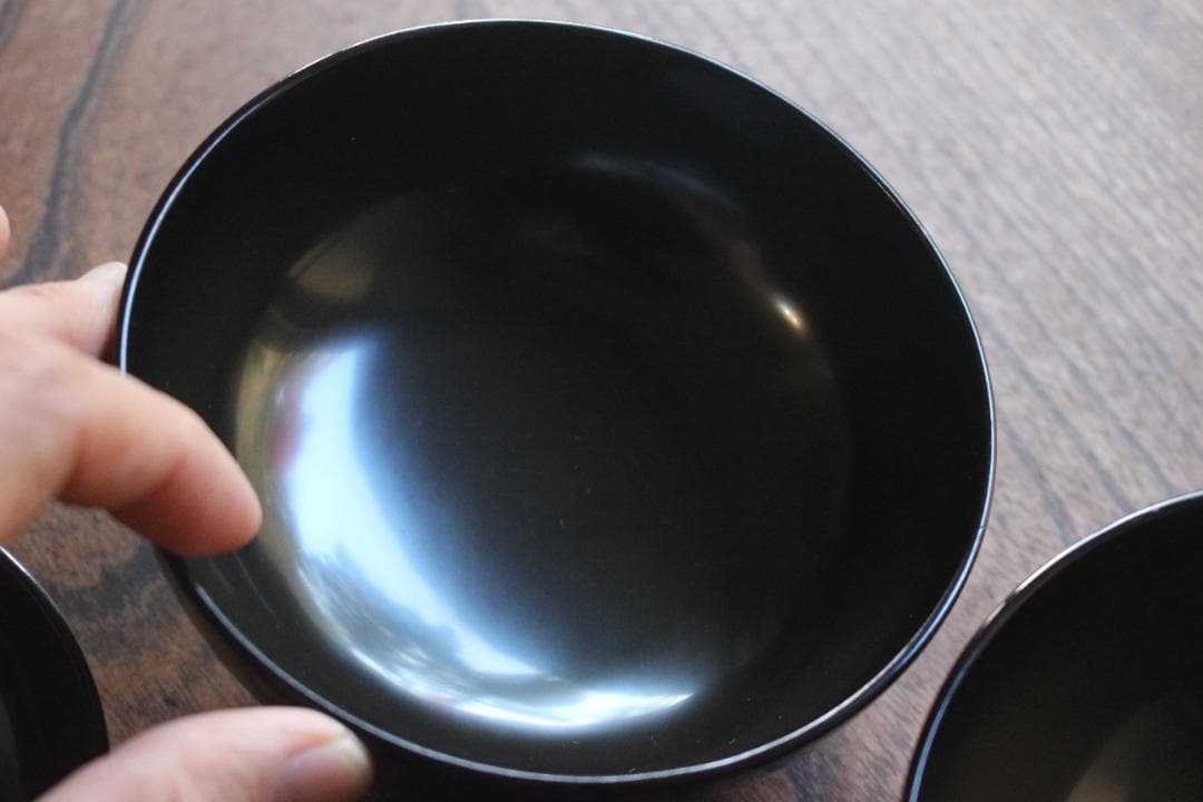 時代逸品！時代黒漆に極上短冊蒔絵の映えるお椀2点（検輪島塗蒔絵椀懐石椀