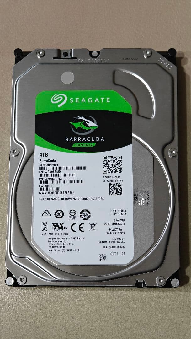 ★中古品★Seagate Barracuda 4TB 内蔵型HDD