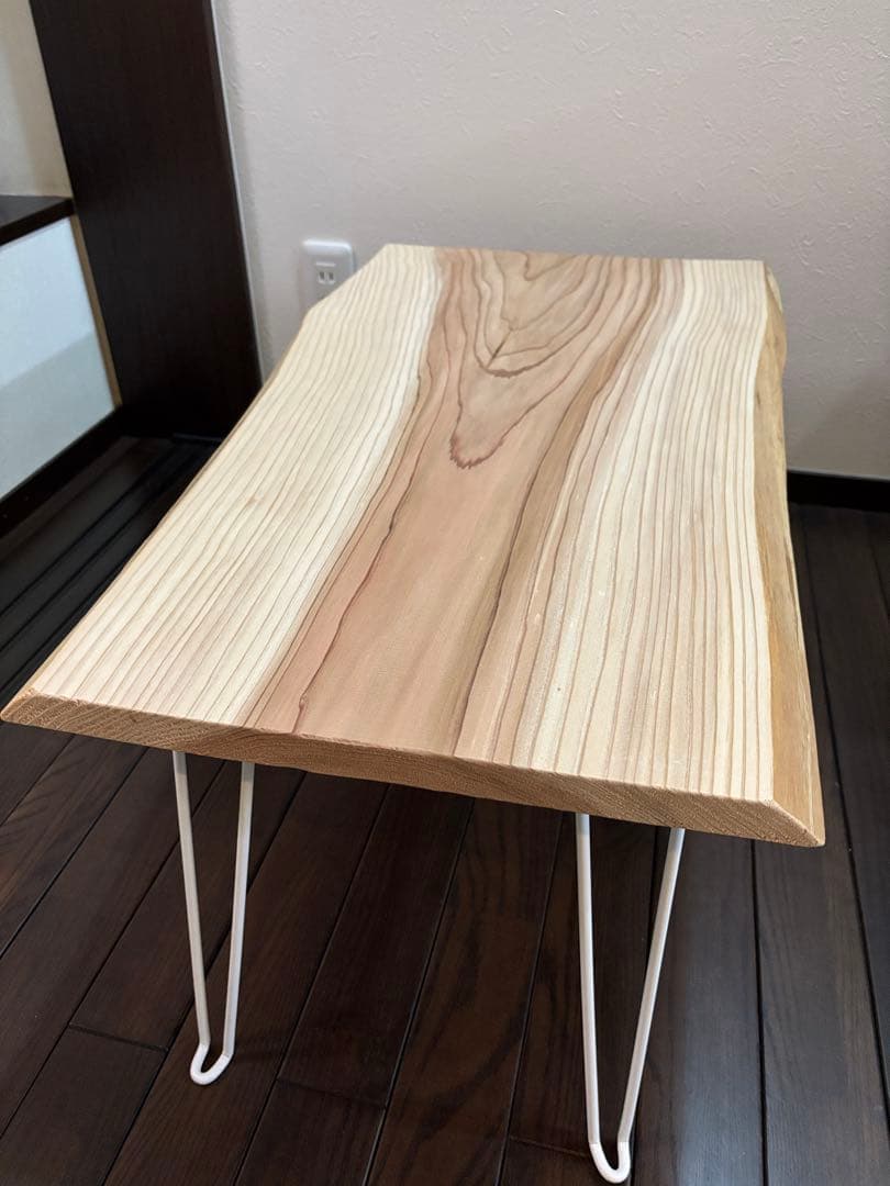 一枚板 無垢材 杉板 折りたたみ ローテーブル サイドテーブル　紀州杉