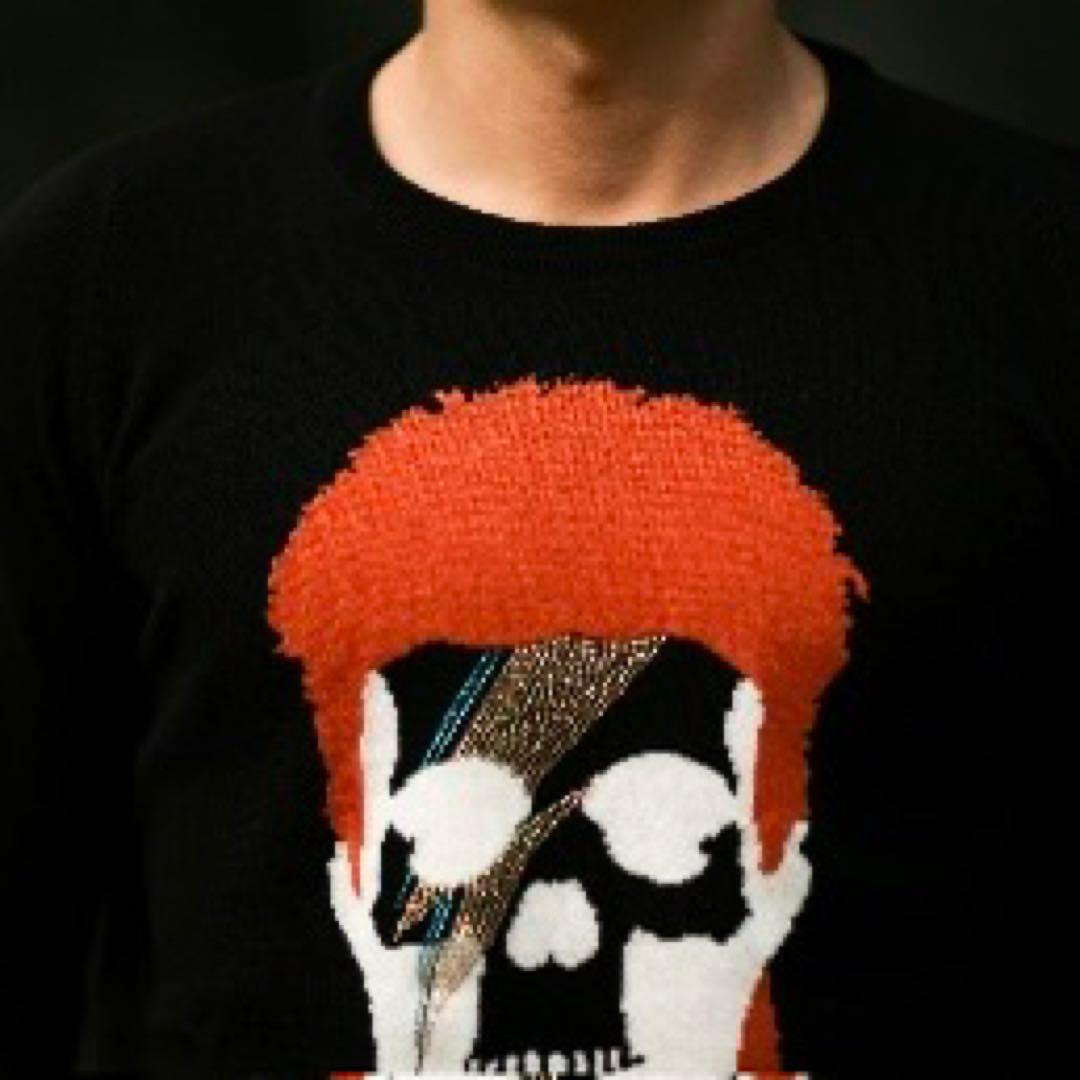 【新品】ルシアンペラフィネ デヴィッドボウイ スカル セーター S カシミヤ