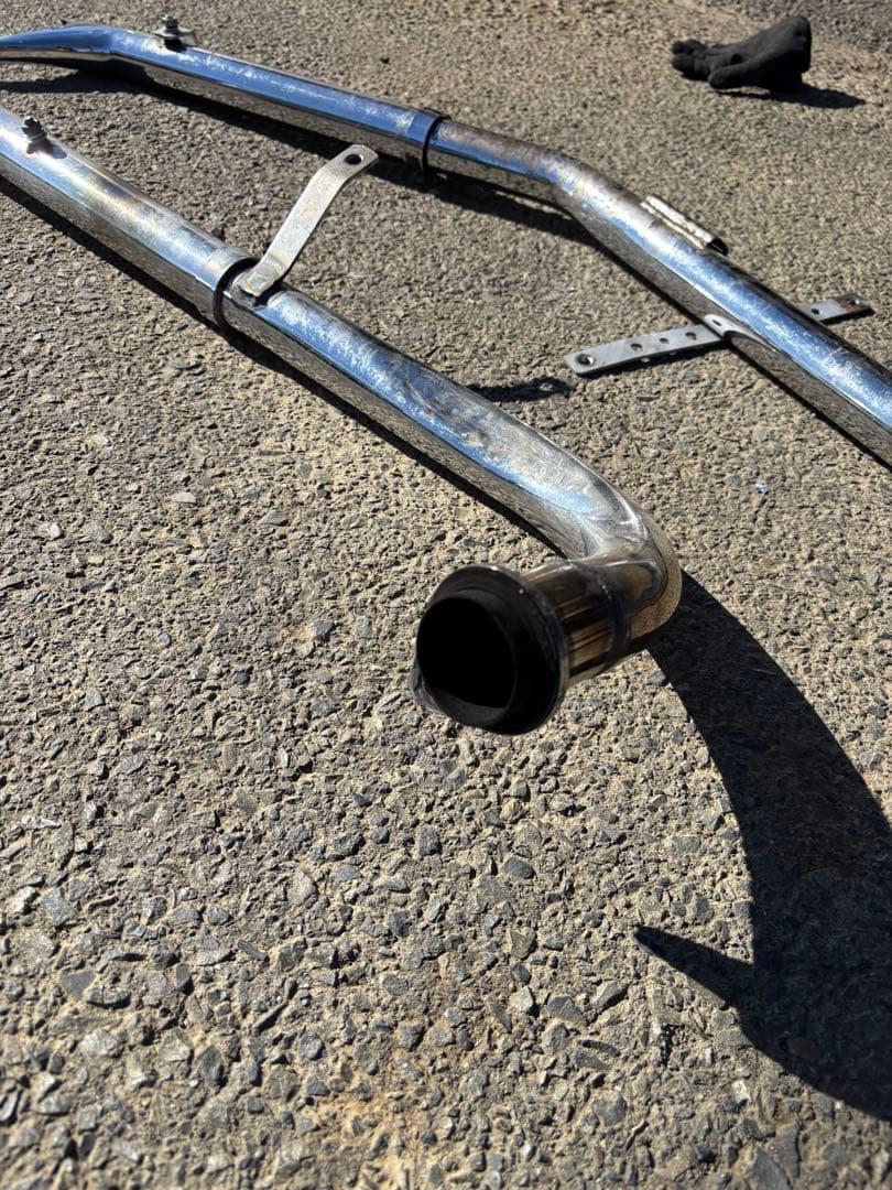 ショベル　アップスイープマフラー　フィッシュテール