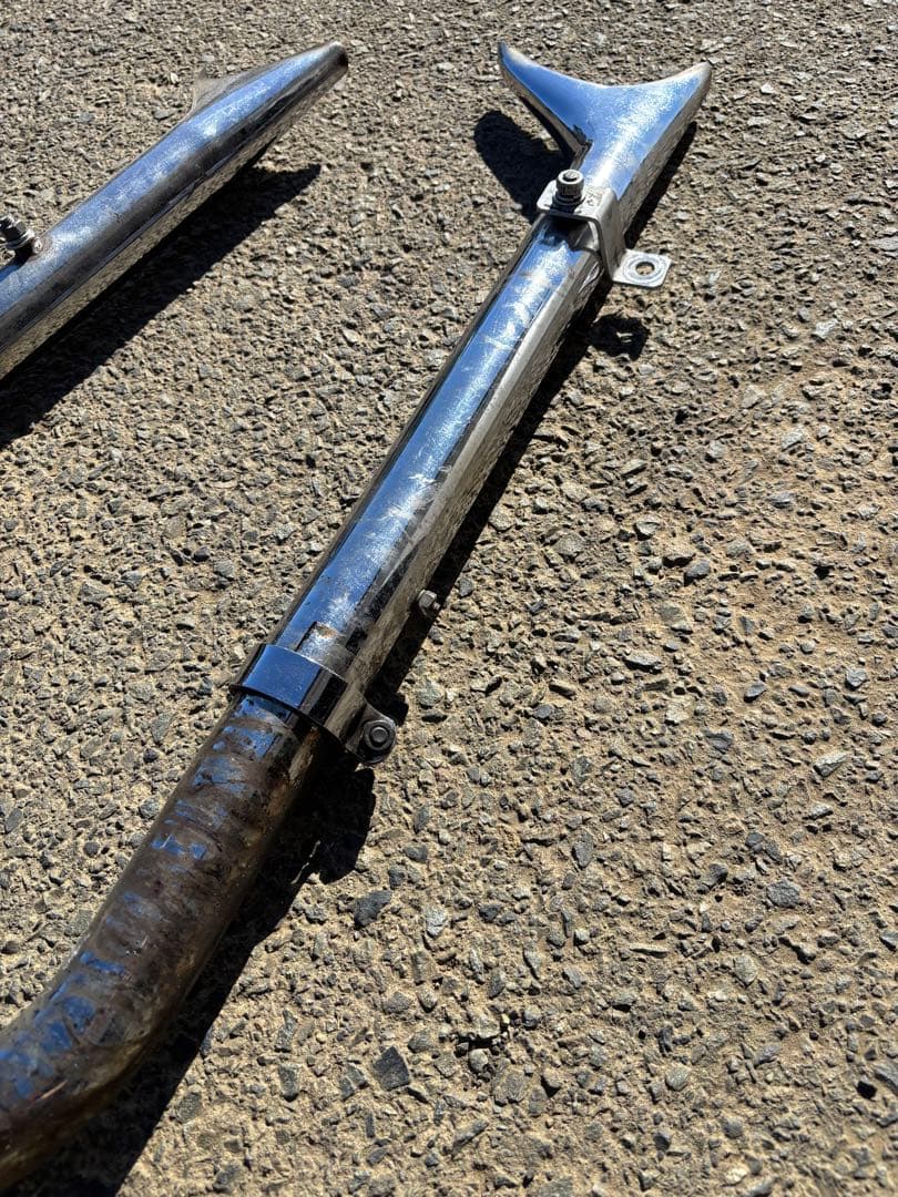 ショベル　アップスイープマフラー　フィッシュテール