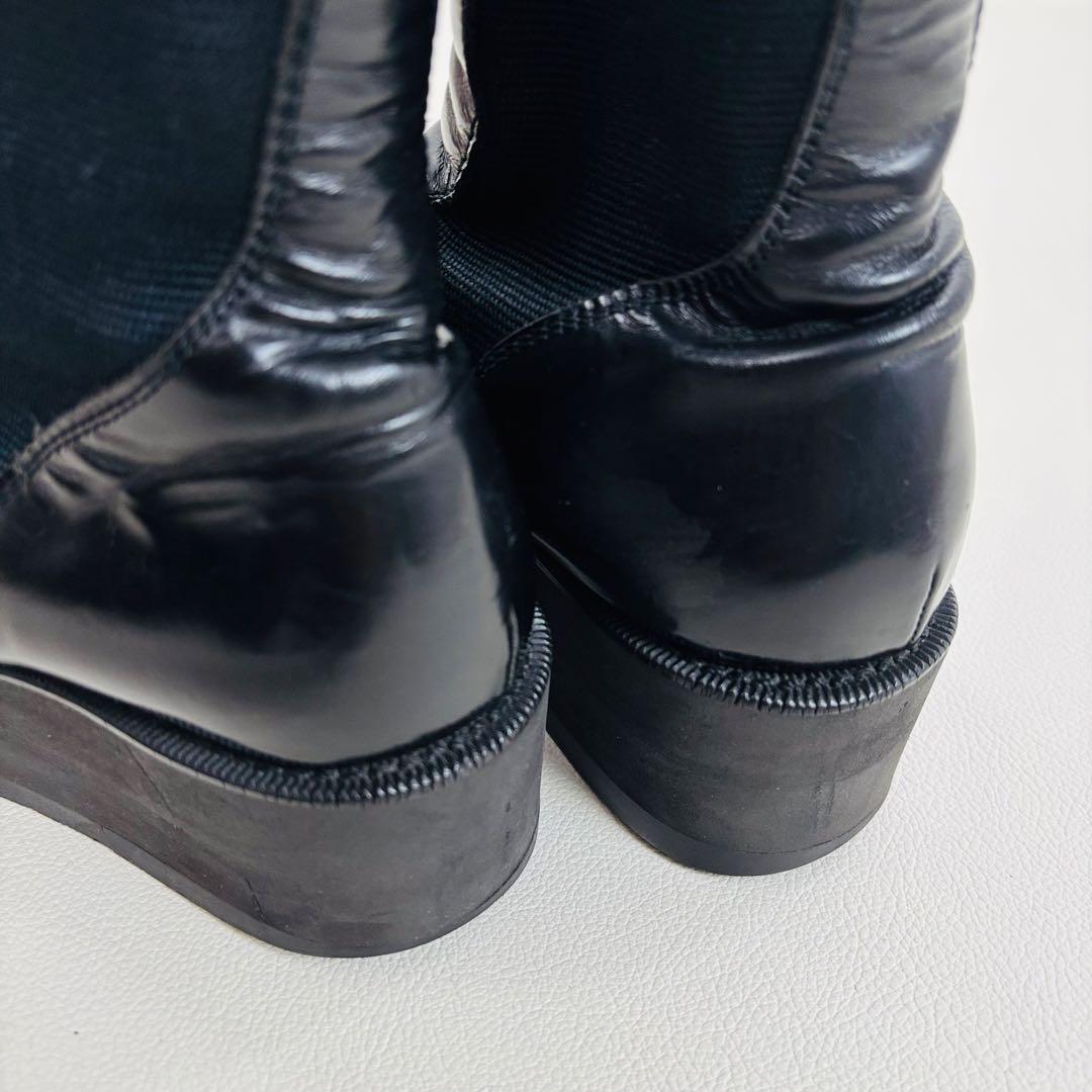 2734　MILO　ヨウジヤマモト　サイドゴアブーツ 厚底ブーツ　ブラック