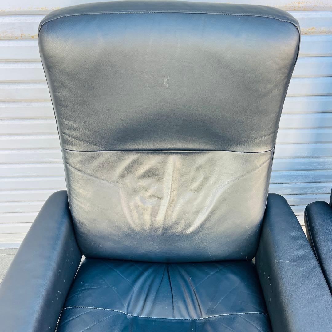 エコーネスEKORNESリクライニングチェアとオットマン　2点セット