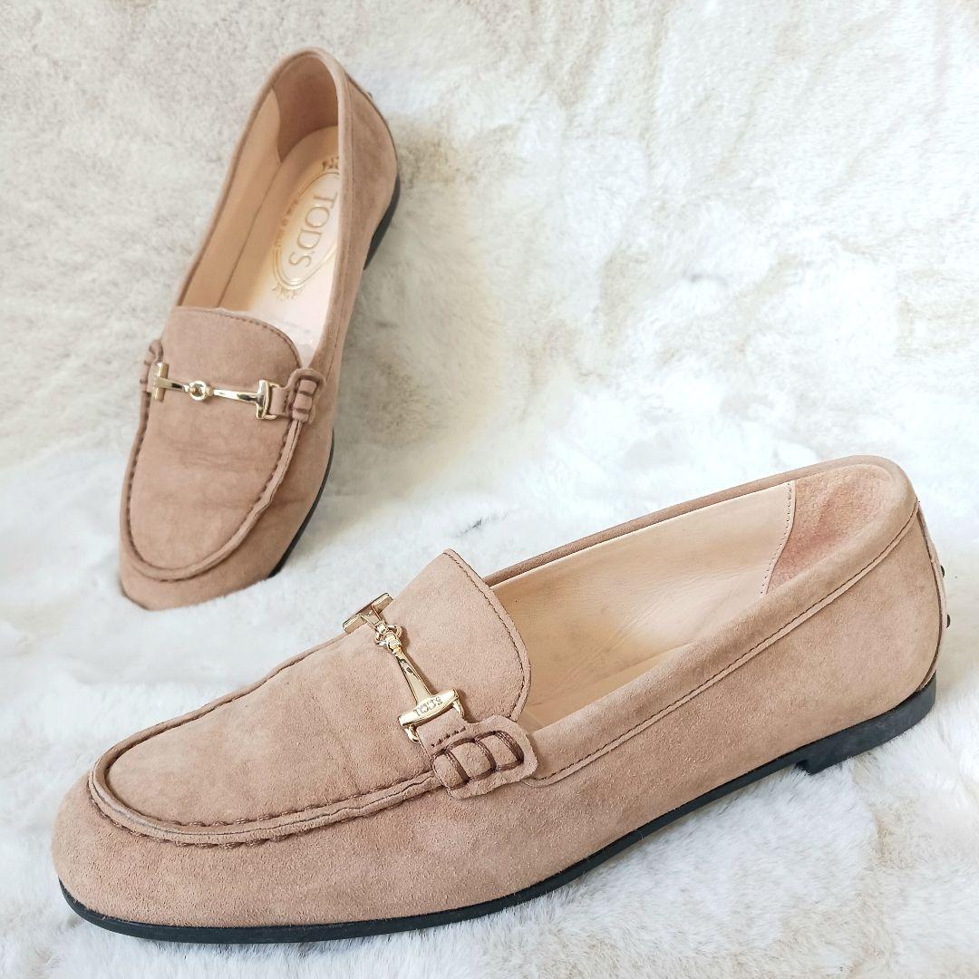 TOD'S　トッズ　ローファー　ビットローファー　金具　スリッポン　革　23cm