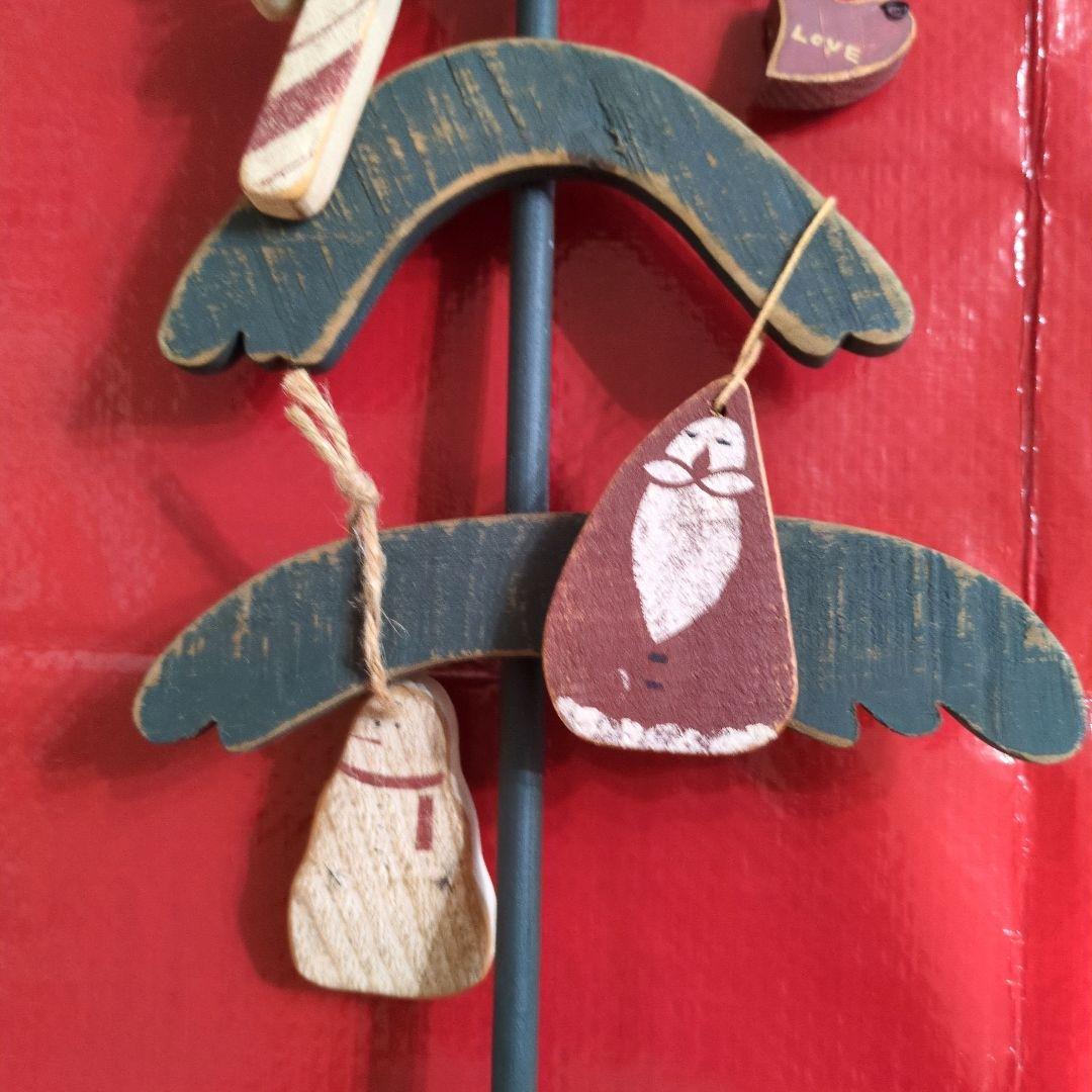 《アンファン》レア 木製クリスマスツリー＋別売り木製オーナメント4個