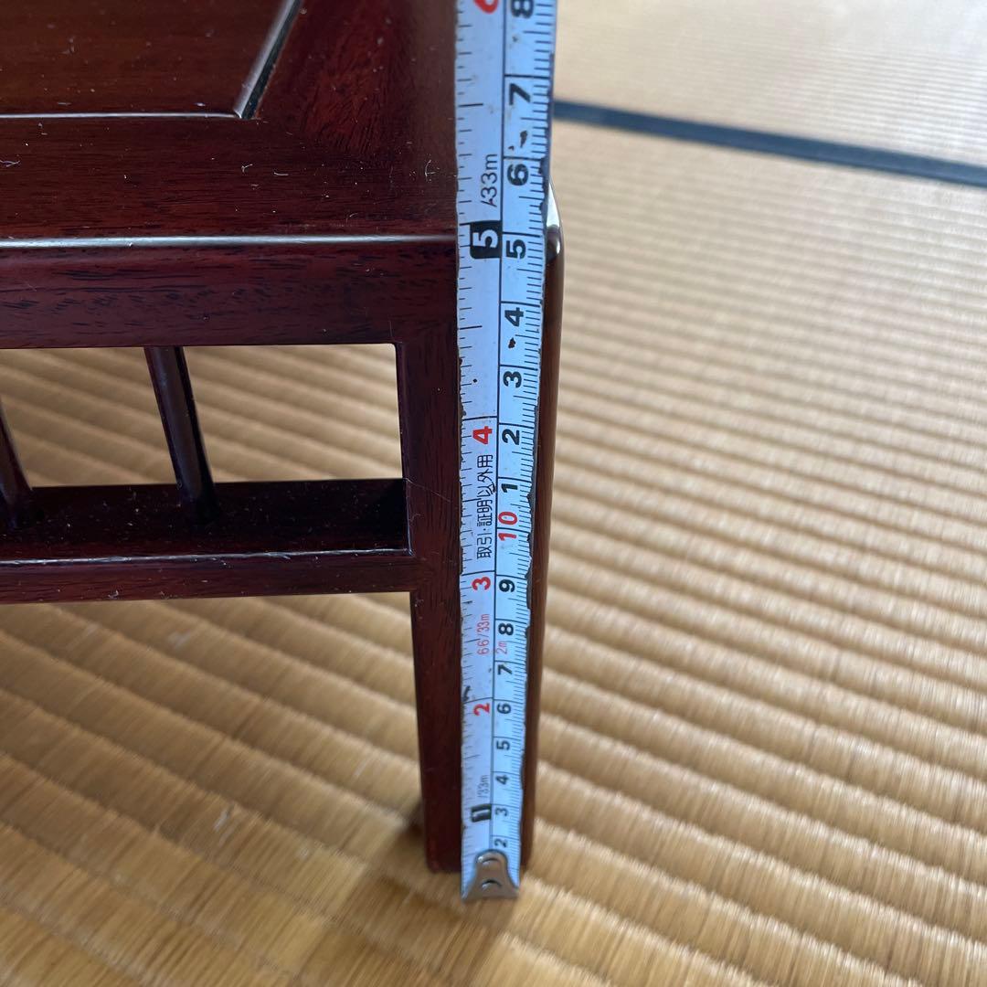 盆栽台 花台 飾り台 香炉台 花瓶台 サイドテーブル 木製 花梨材 20号