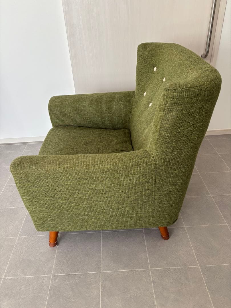グリーンファブリック 1人掛けソファ 送料込み