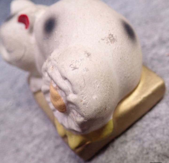 明治期後期の欧米お里帰り品アンティークの眠り猫里親募集中　古玩　戦前土人形