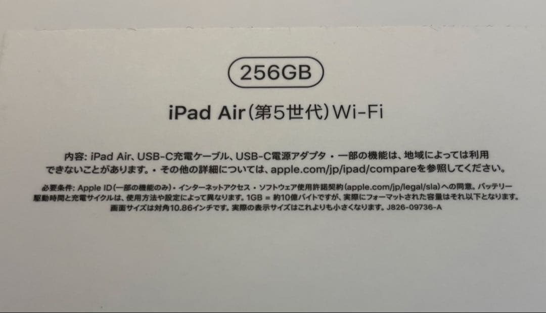 iPad Air 第5世代 256GB Wi-Fi ブルー