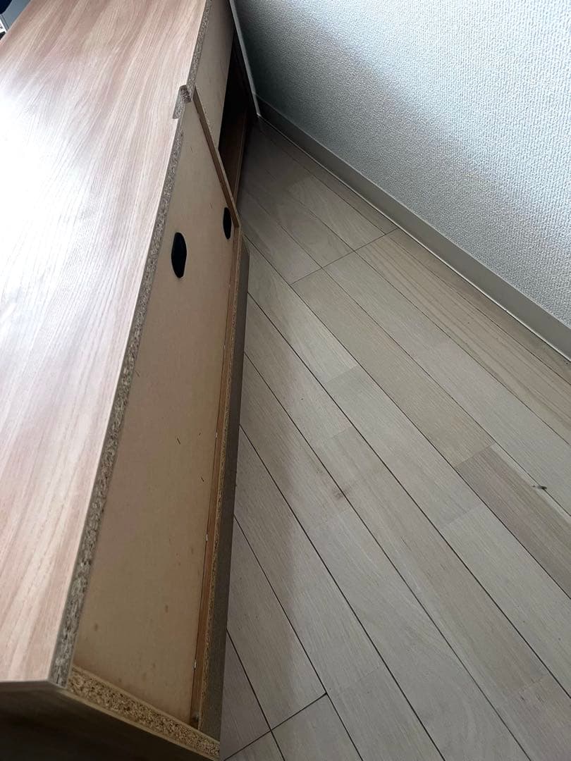 【幅約150cm】ナチュラルウッド　テレビボード　プリンター収納あり