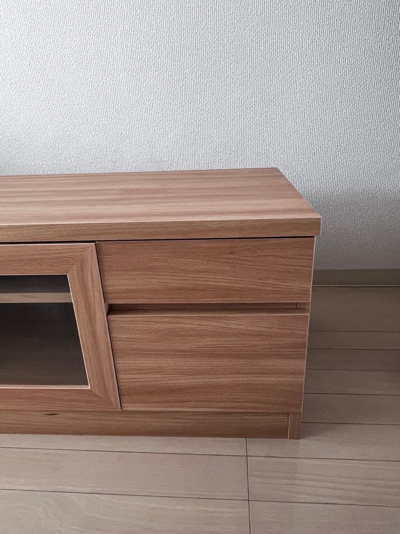 【幅約150cm】ナチュラルウッド　テレビボード　プリンター収納あり