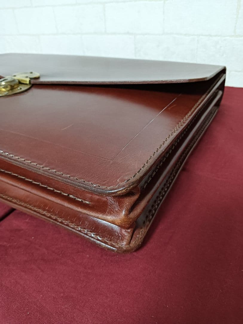 美品! 最高級!ロイズラゲッジLIoyd's肉厚ブライドルレザー ブリーフケース