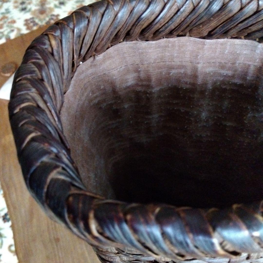 国産　山葡萄籠　大　中布付き　作家物