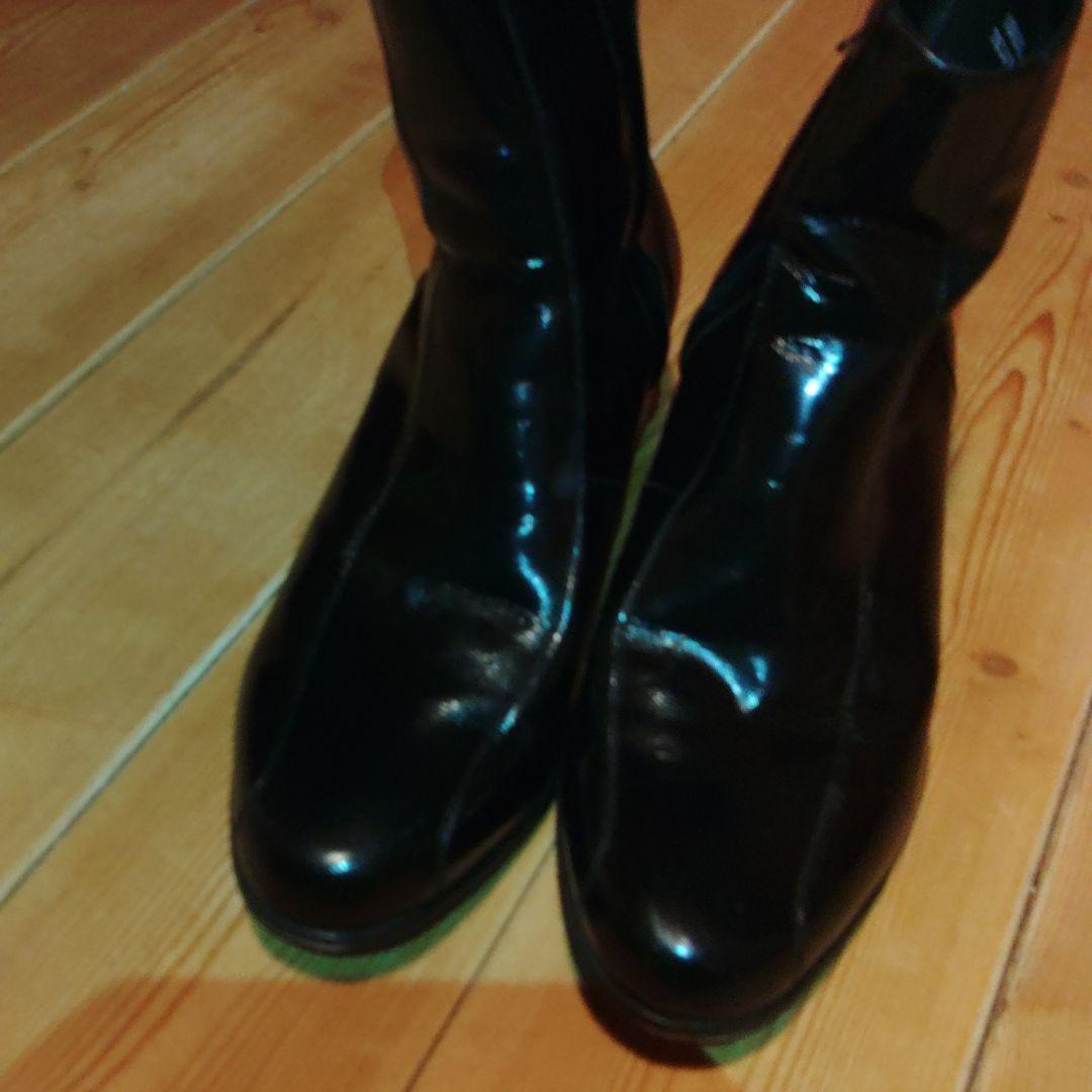 FLORSHEIM サイドジップ レザー ヒールブーツ ブラック 黒