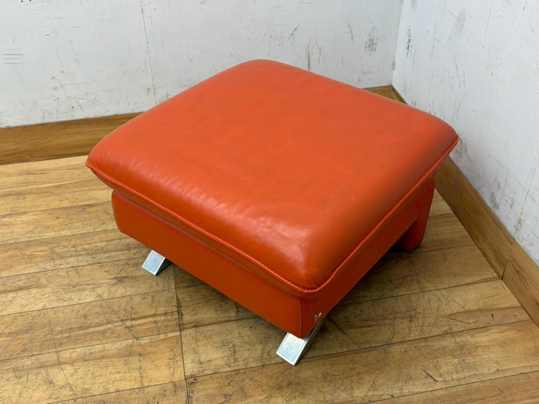 T8032☆美品☆ニコレッティ☆サクセス☆本革☆カウチソファ＆オットマン☆