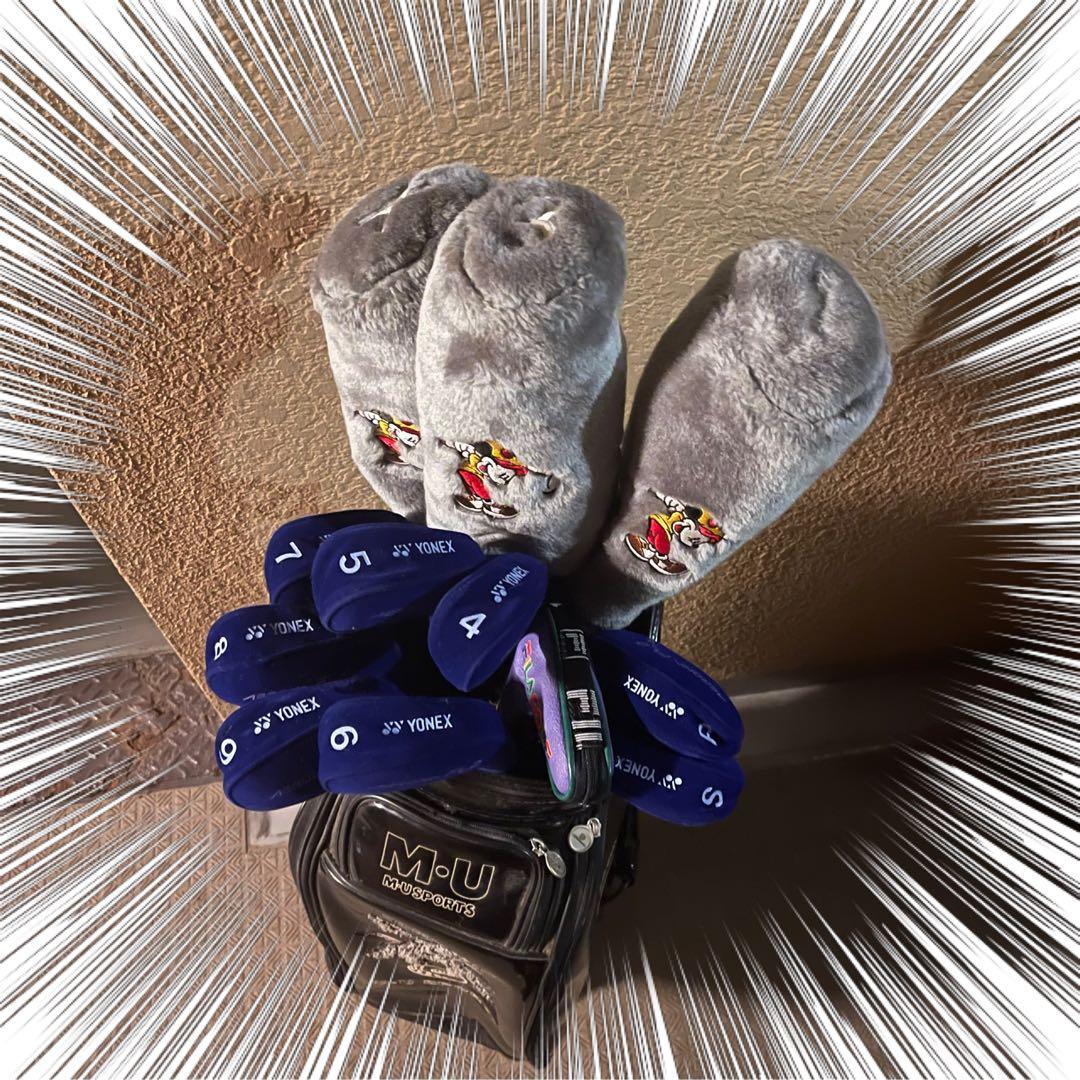 YONEX レディース ゴルフクラブセット(ミッキーのヘッドカバー他おまけ多数)