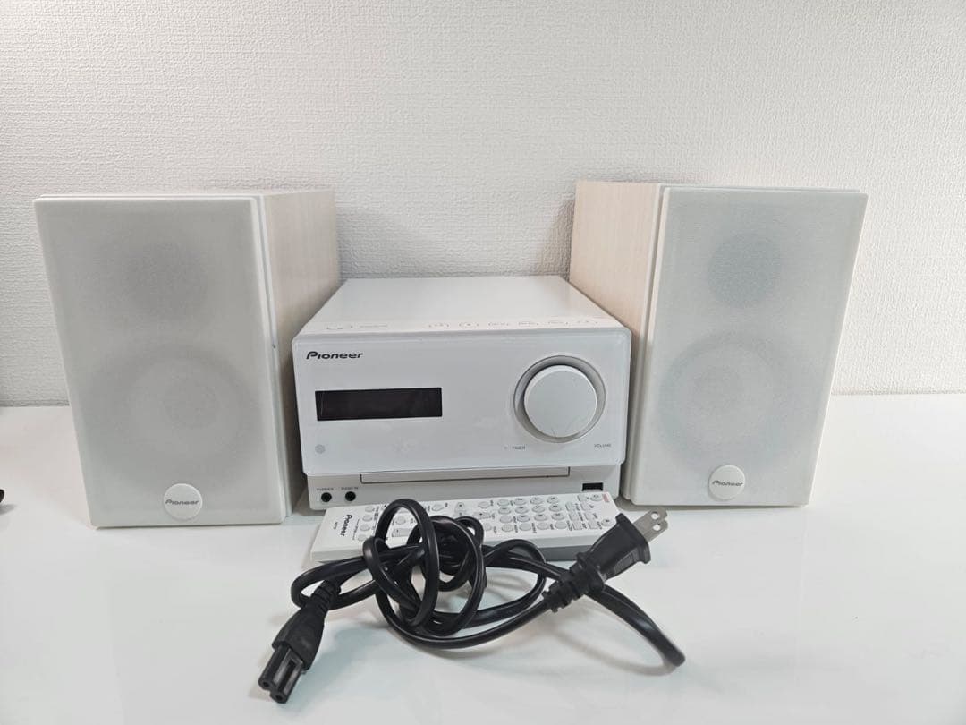 値下げPioneer ミニコンポ ホワイト リモコン付きBluetooth 対応