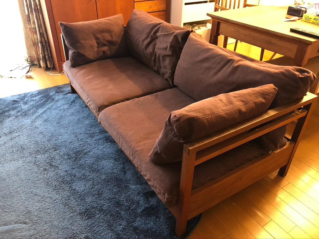 【値下げ】広松木工 RIPOSO161 ソファ ウォールナットマスターウォール