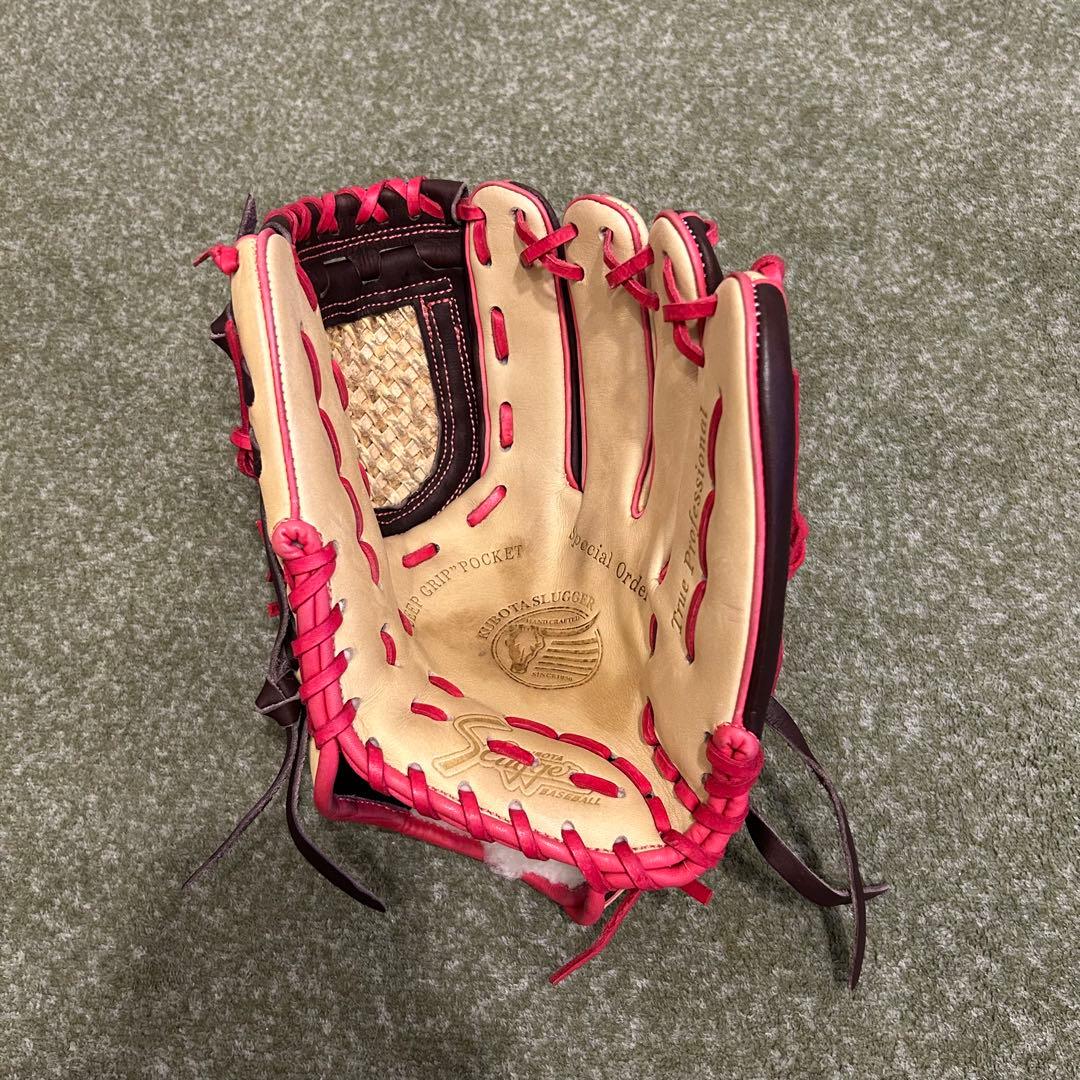 美品 久保田スラッガー 軟式オーダーグラブ 内野手用