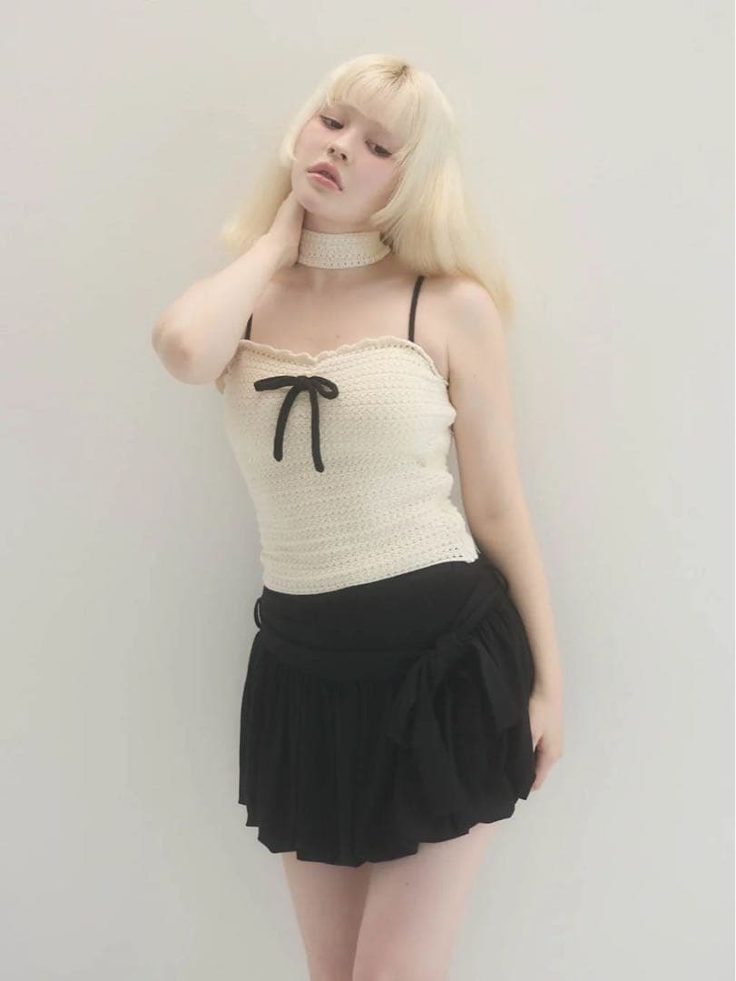 トップス ANDMARY Sui ribbon tops ivory