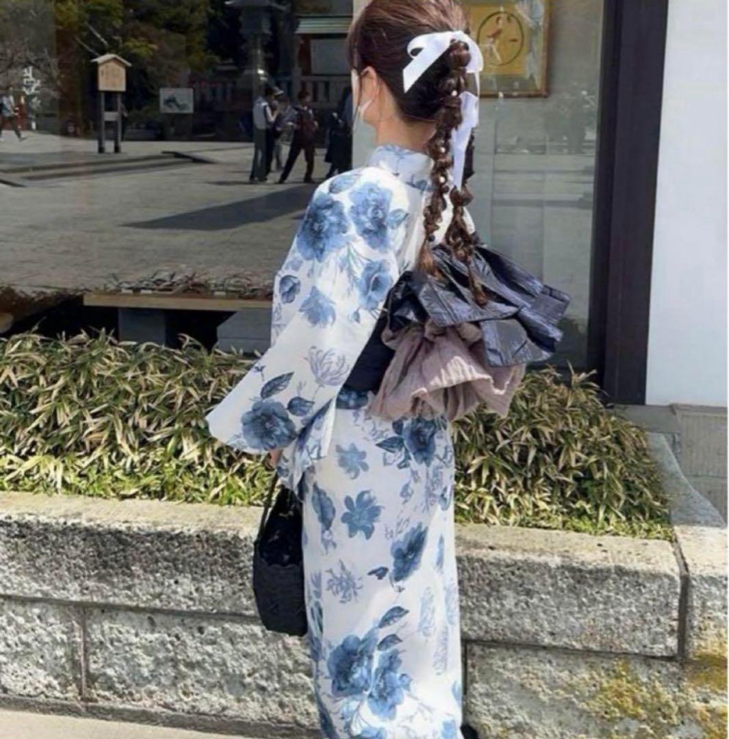 即日発送GRL 水彩花柄浴衣セット gi1519