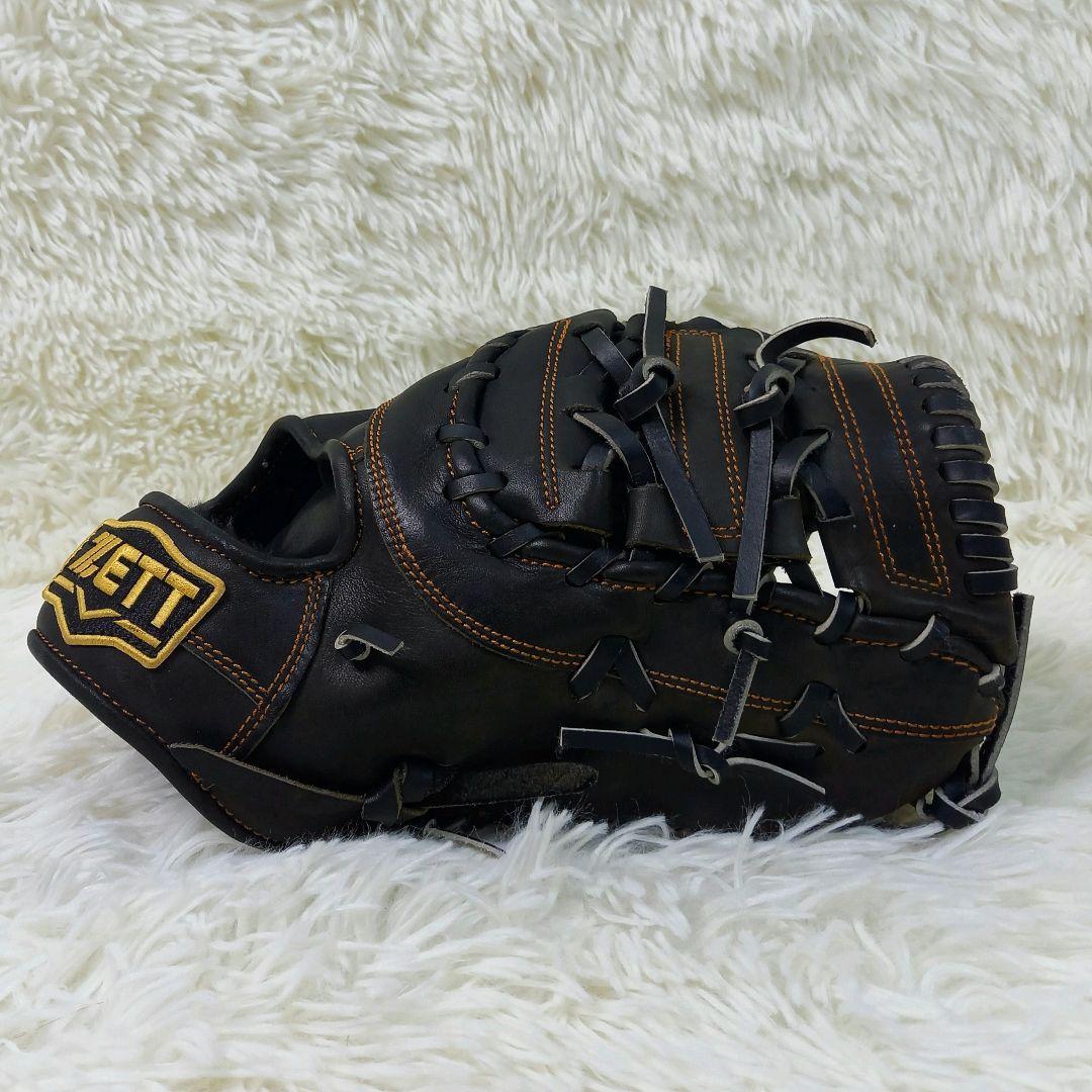 ZETT 一般軟式 右投げ ファーストミット ウイニングロード 大人用 ブラック