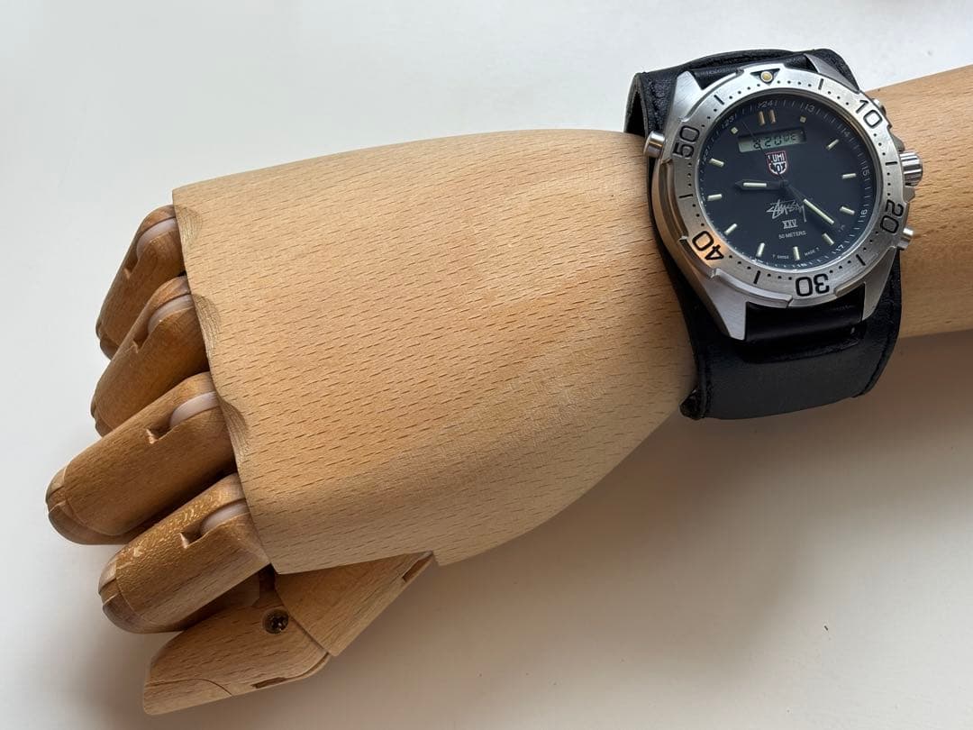 コラボ/Stussy/25周年/時計/LUMINOX/別注/デジアナ/限定/良品