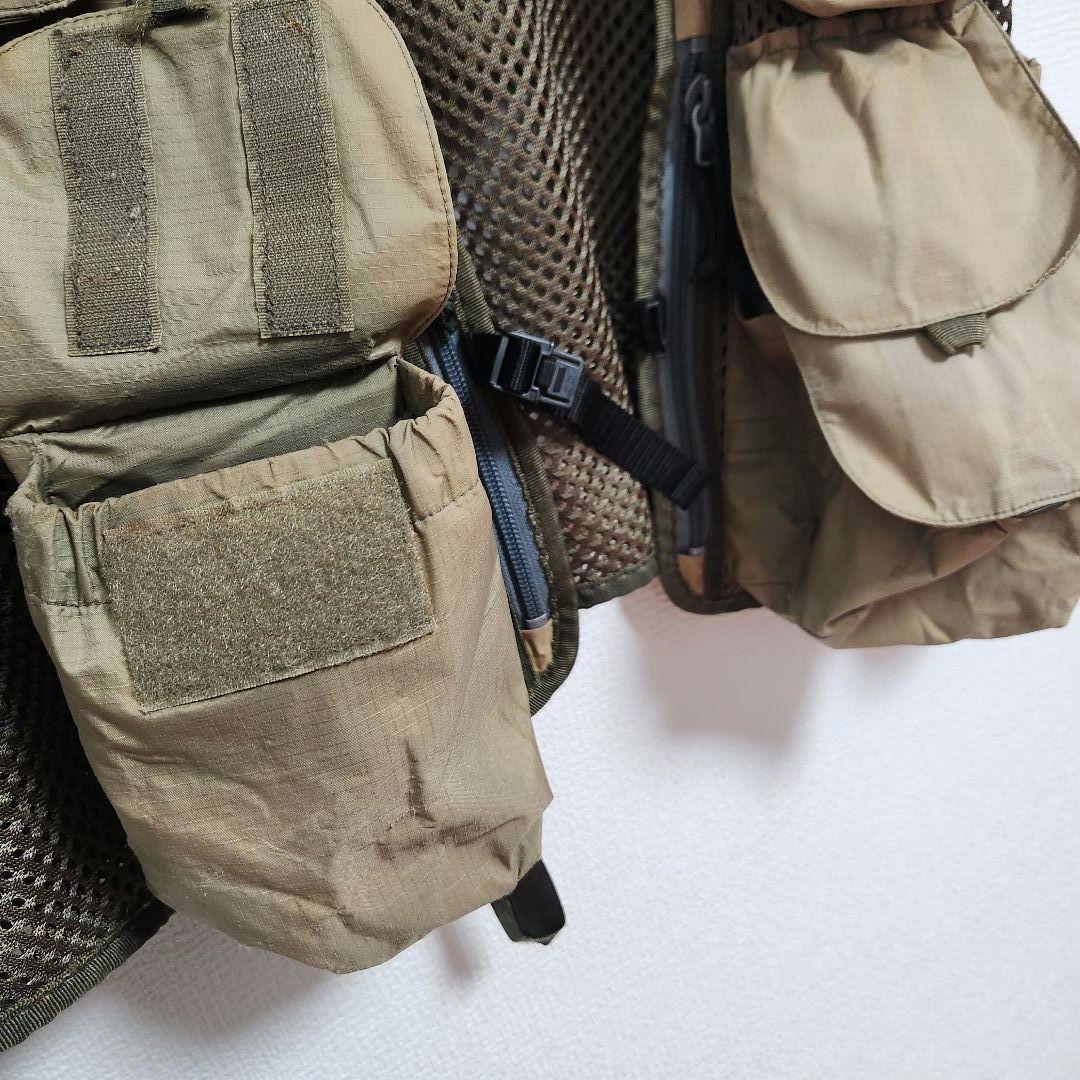 Patagonia メッシュフィッシングベスト ベージュ ブラウン　バーチカル