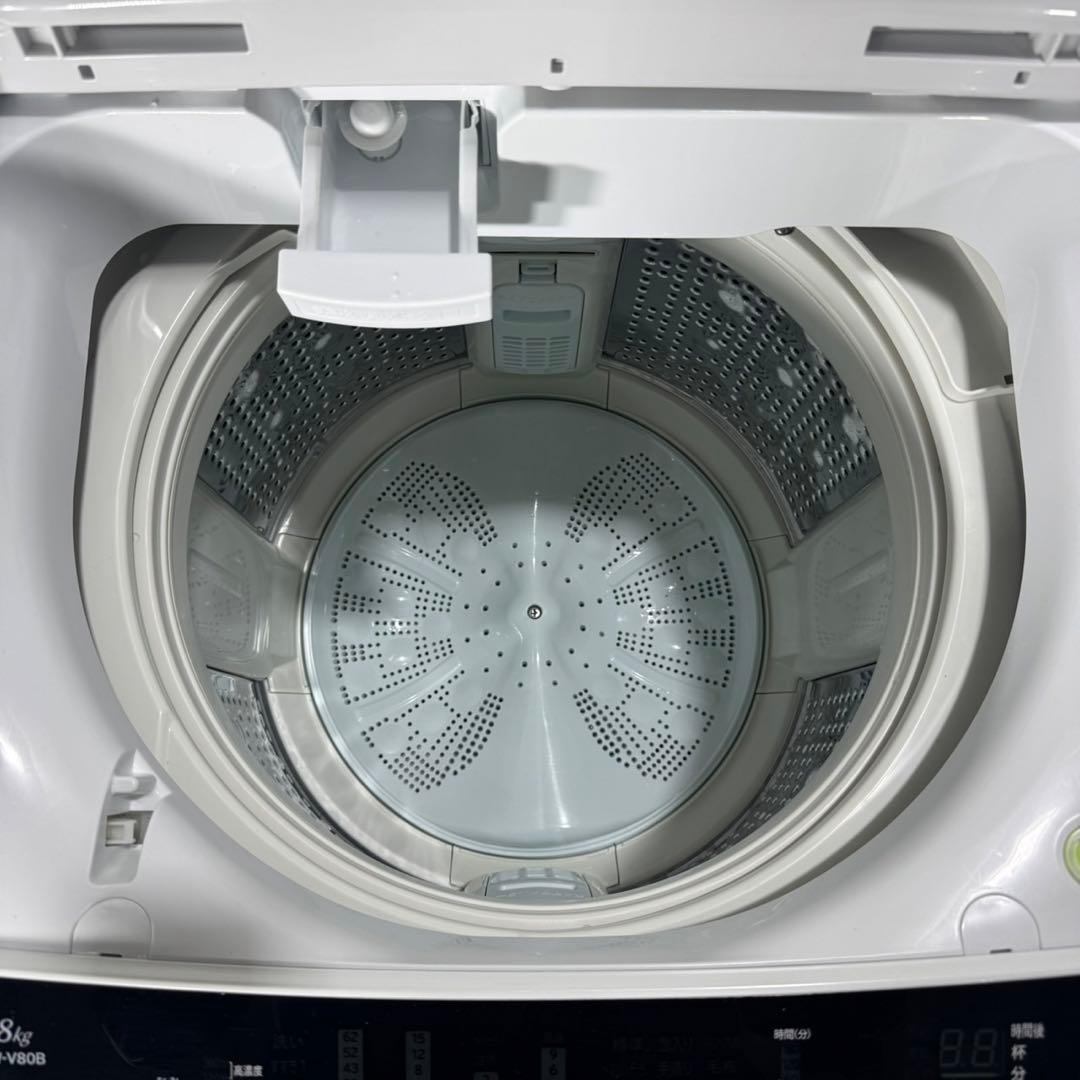 HITACHI 全自動洗濯機 ビートウォッシ 8kg ガラストップ d5000