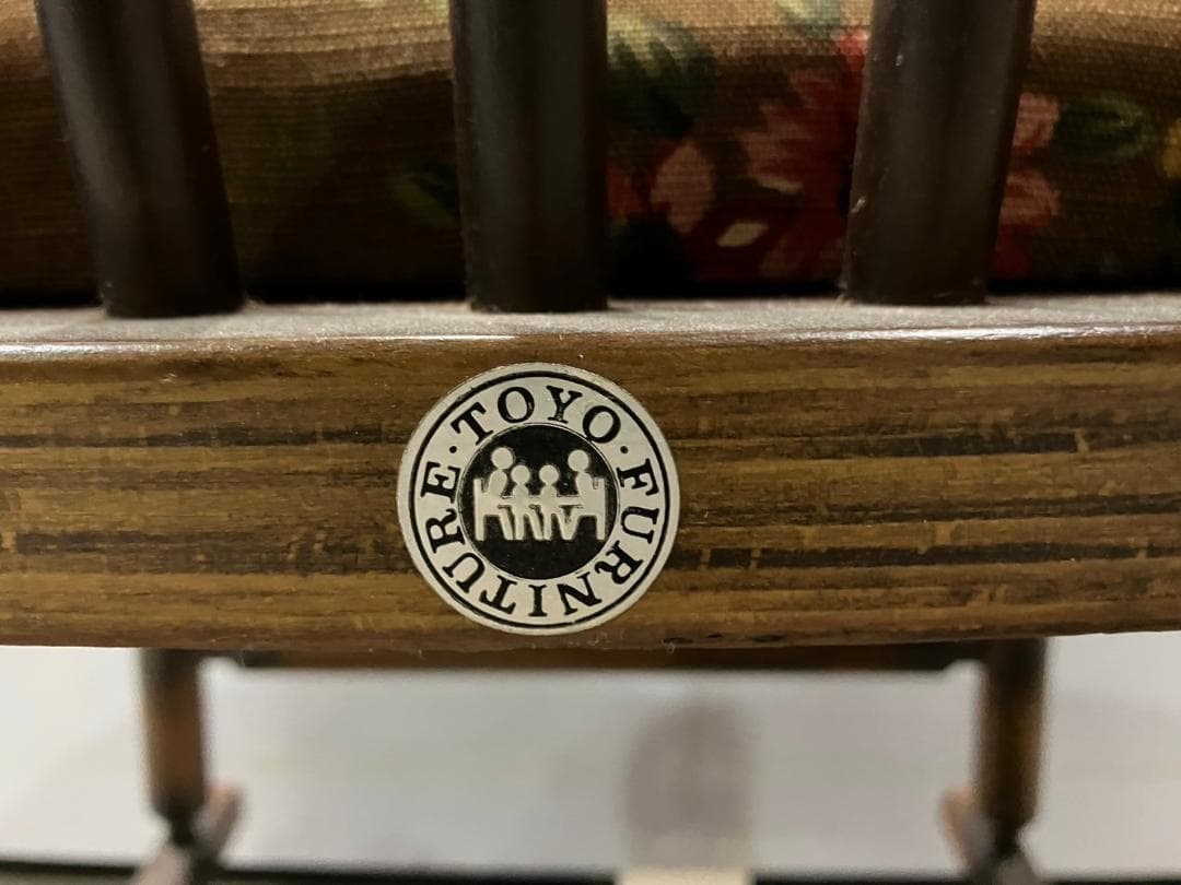 『TOYOFURNITURE』トーヨー ロッキングチェア チェア 椅子 花柄.