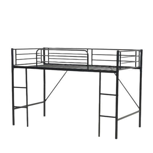 【新作】【ブラック】ロフトベッド パイプベッド シングル ベッド